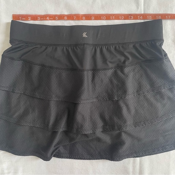 Kyodan Skort Black Tiered with thick elastic waist Women’s L - Picture 6 of 7